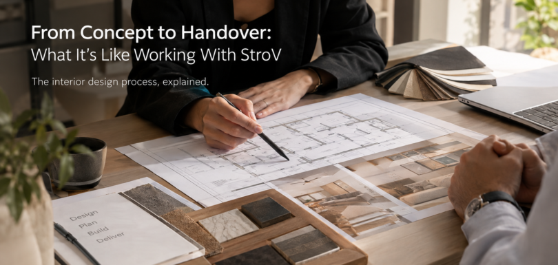 Interior design process from concept to handover, StroV project